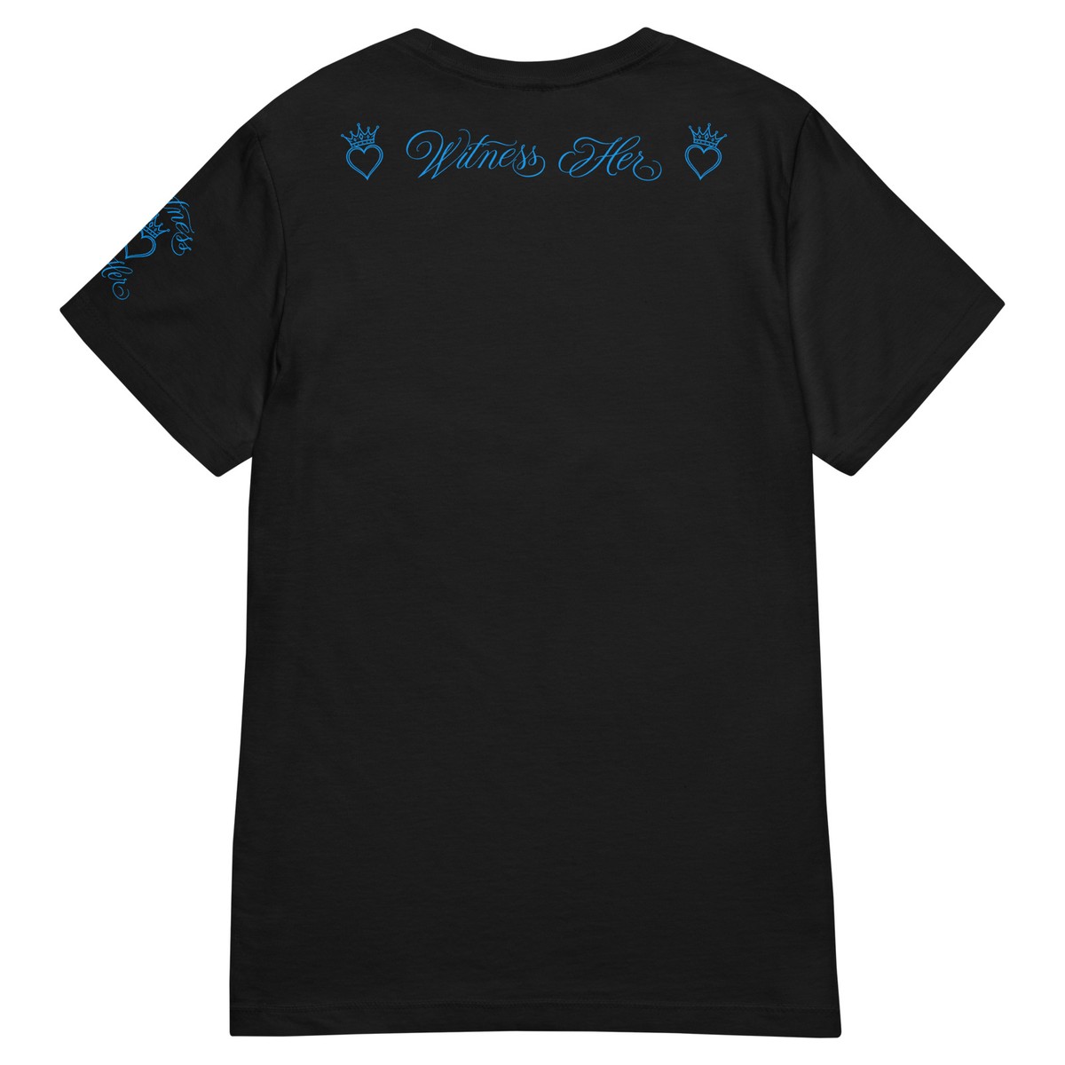 Witness Her — Three Women Women’s Tee (Sport Grey) — Black / Blue