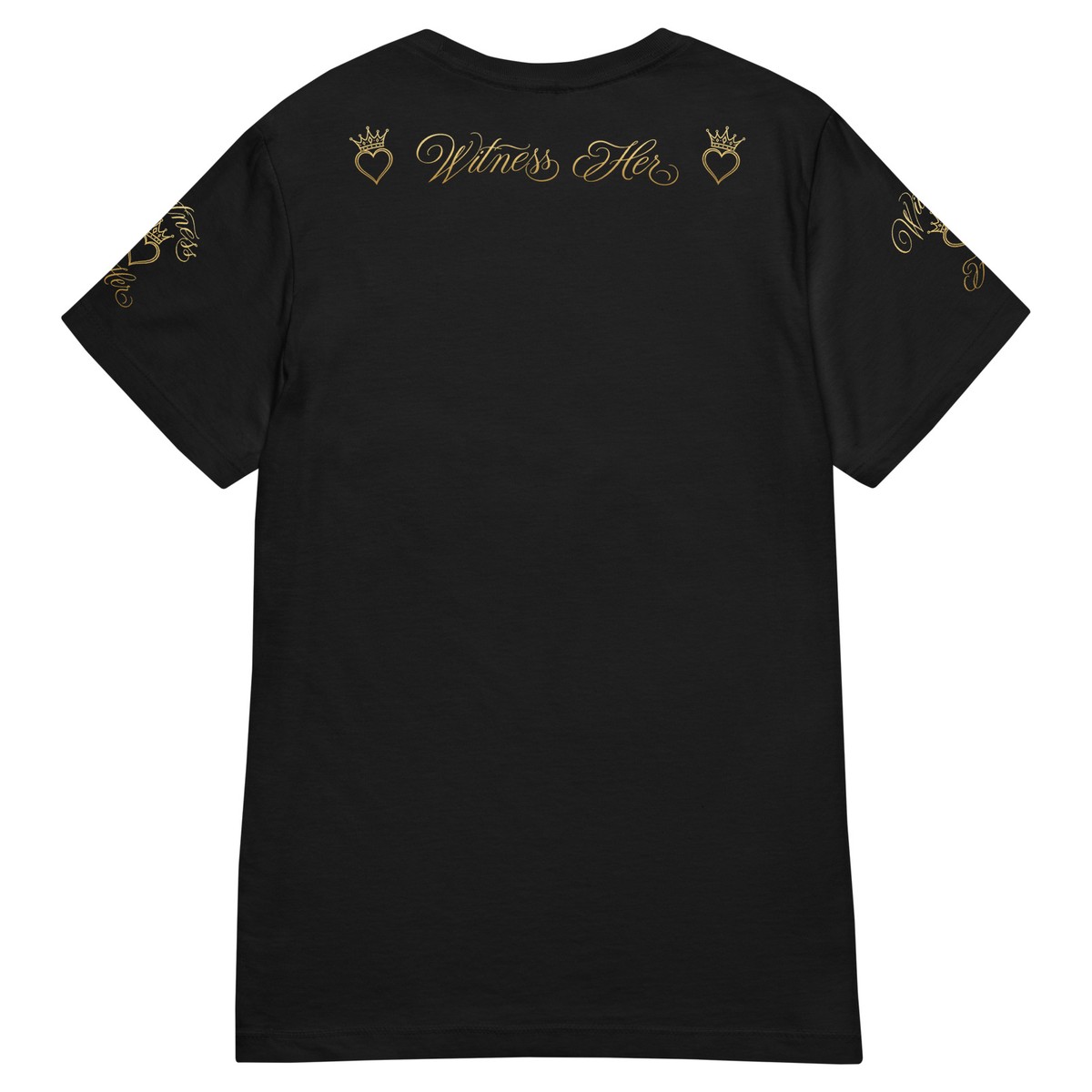 Witness Her — Three Women Women’s Tee (Sport Grey) — Black / Gold