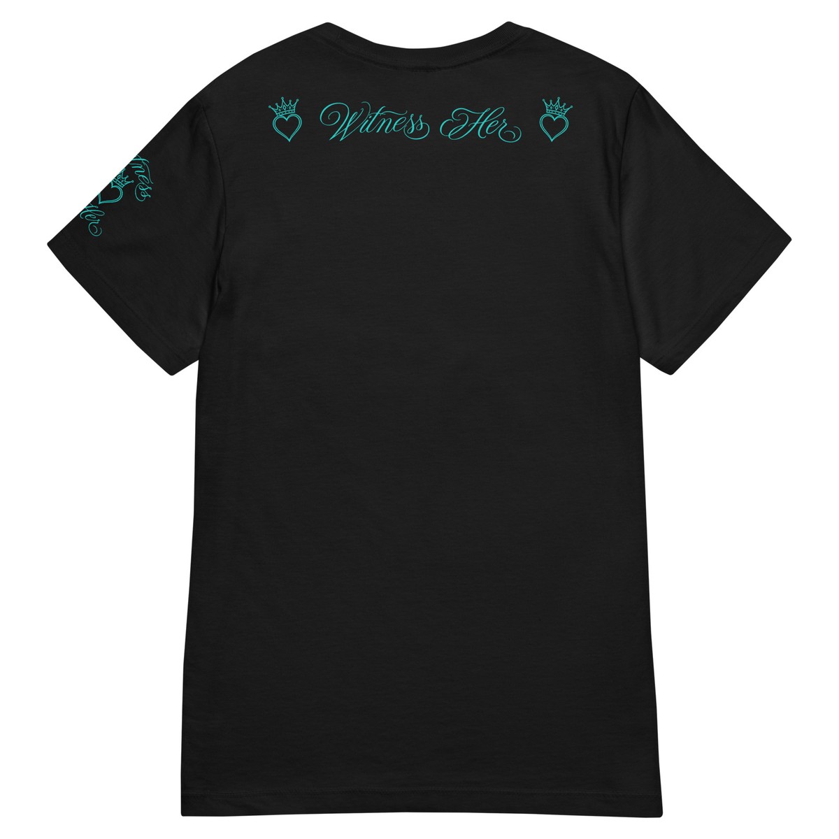 Witness Her — Three Women Women’s Tee (Sport Grey) — Black / Teal