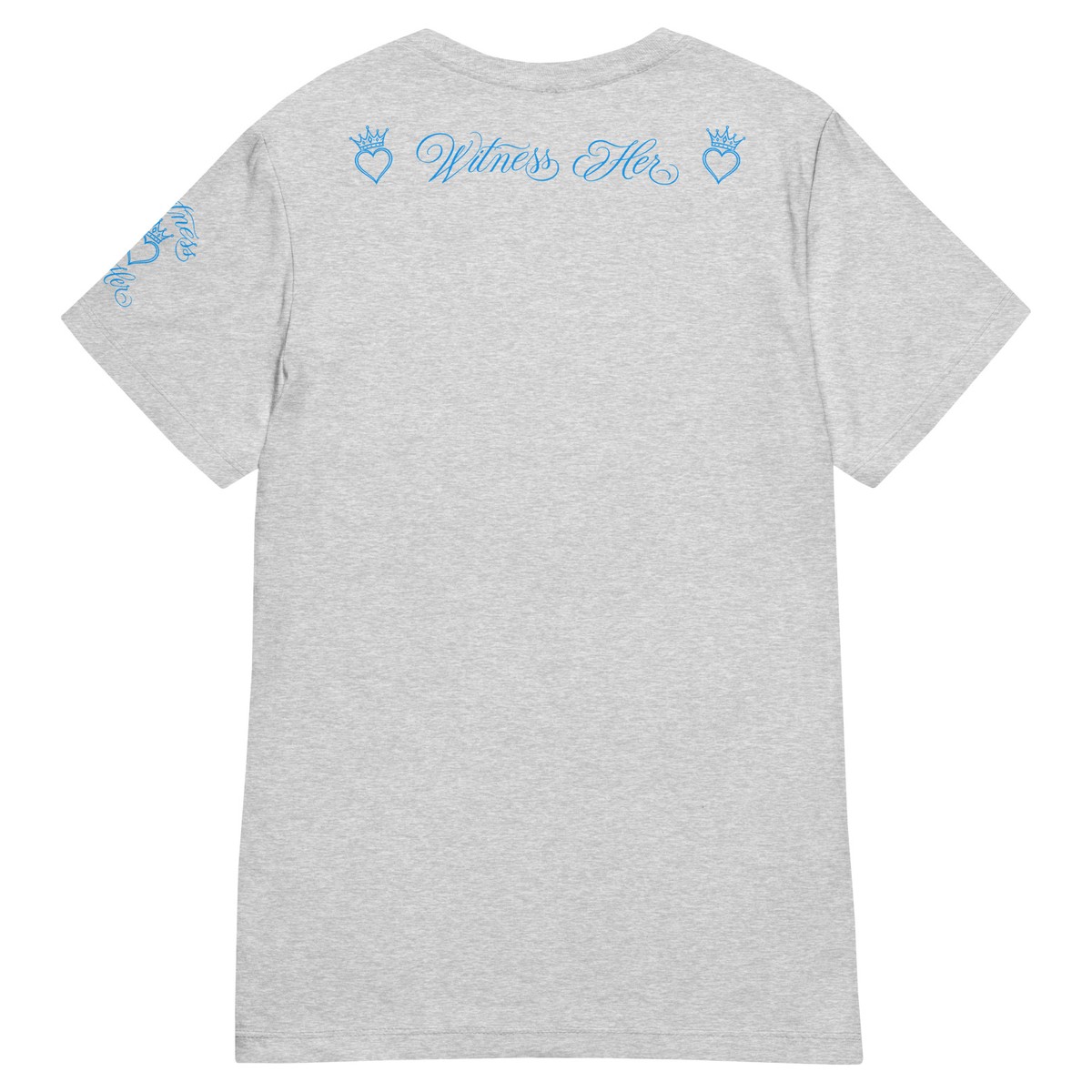 Witness Her — Three Women Women’s Tee (Sport Grey) — Sport Grey / Blue