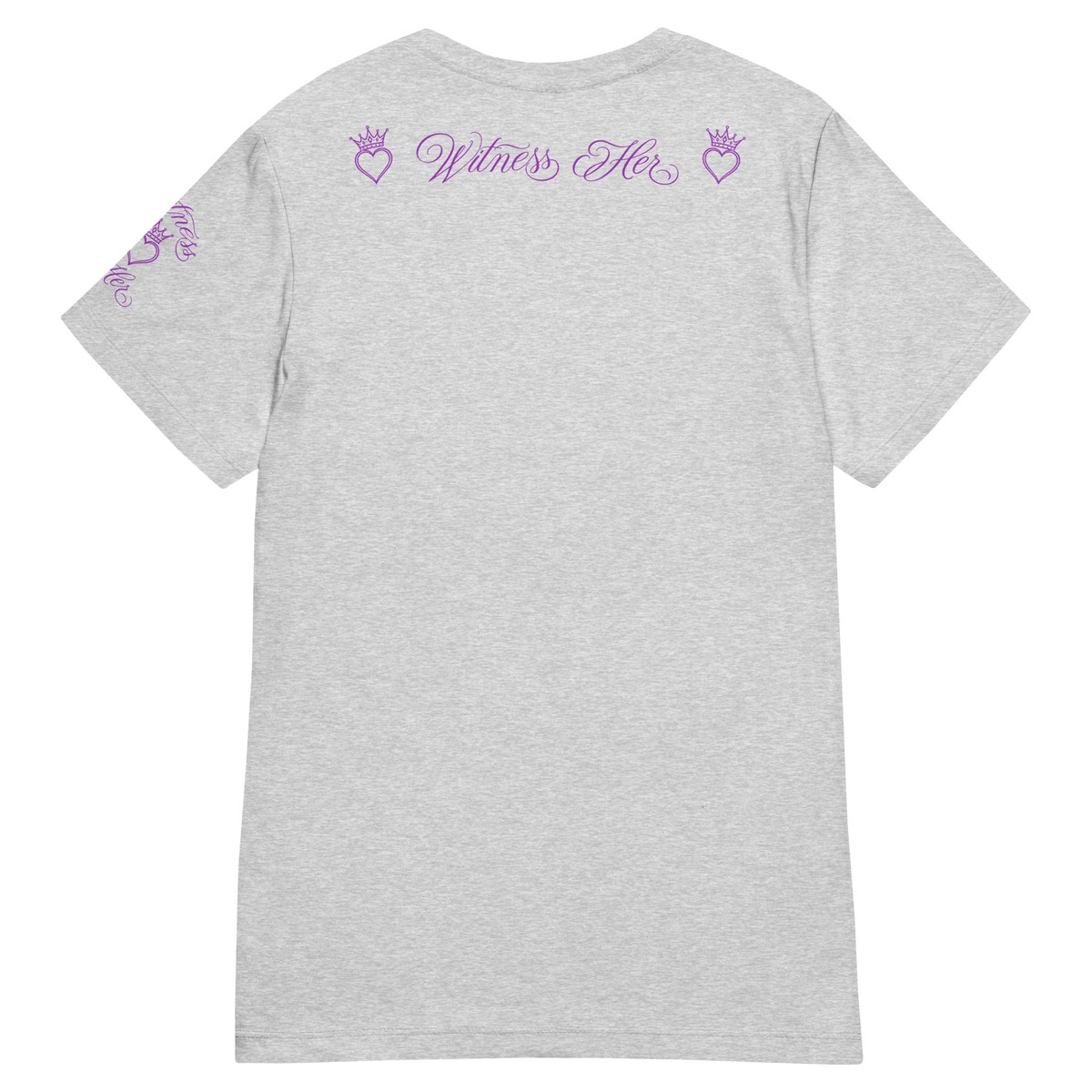 Witness Her — Three Women Women’s Tee (Sport Grey) — Sport Grey / Purple