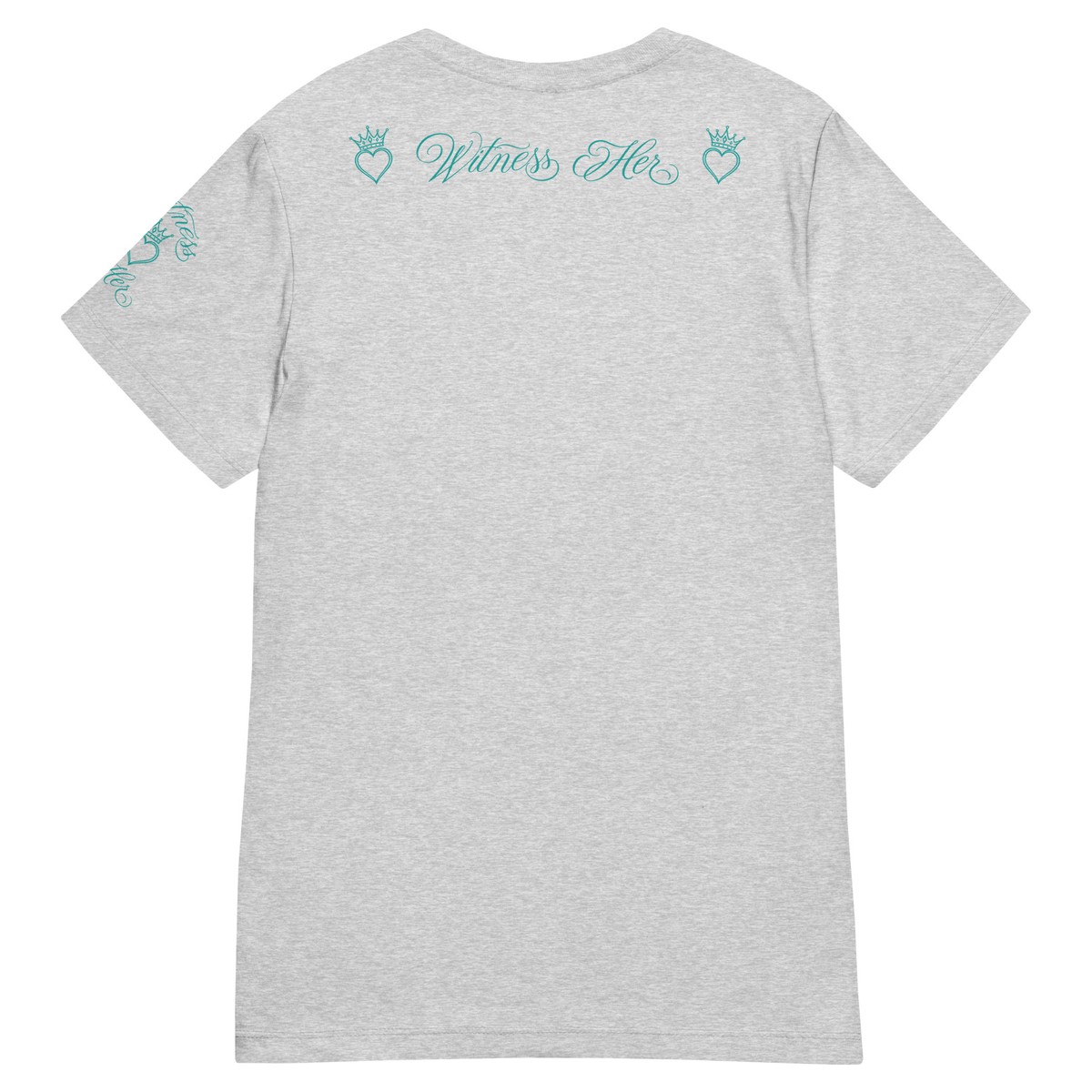 Witness Her — Three Women Women’s Tee (Sport Grey) — Sport Grey / Teal
