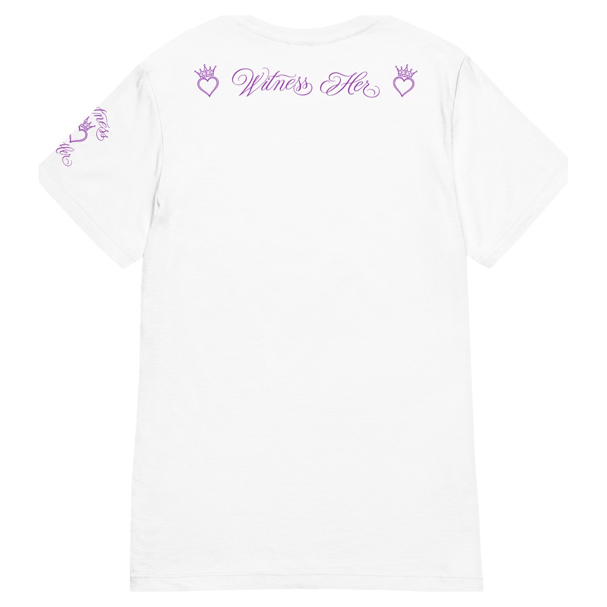 Witness Her — Three Women Women’s Tee (Sport Grey) — White / Purple