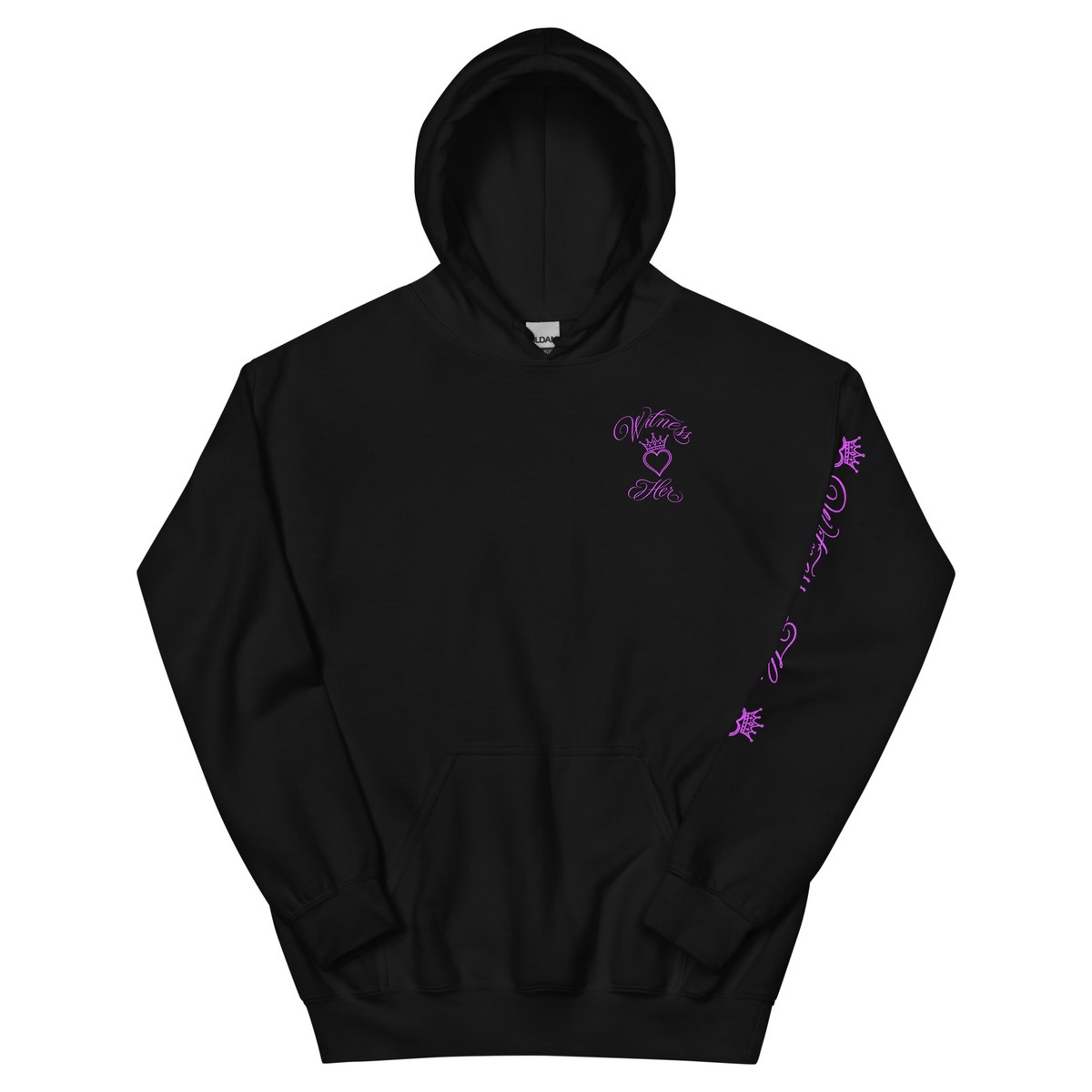 Witness Her — Whittier Hoodie (Black) — Black / Purple