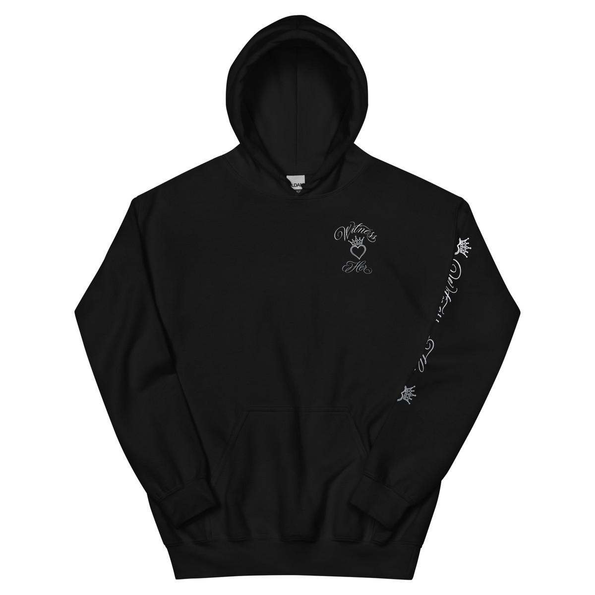 Witness Her — Whittier Hoodie (Black) — Black / Silver