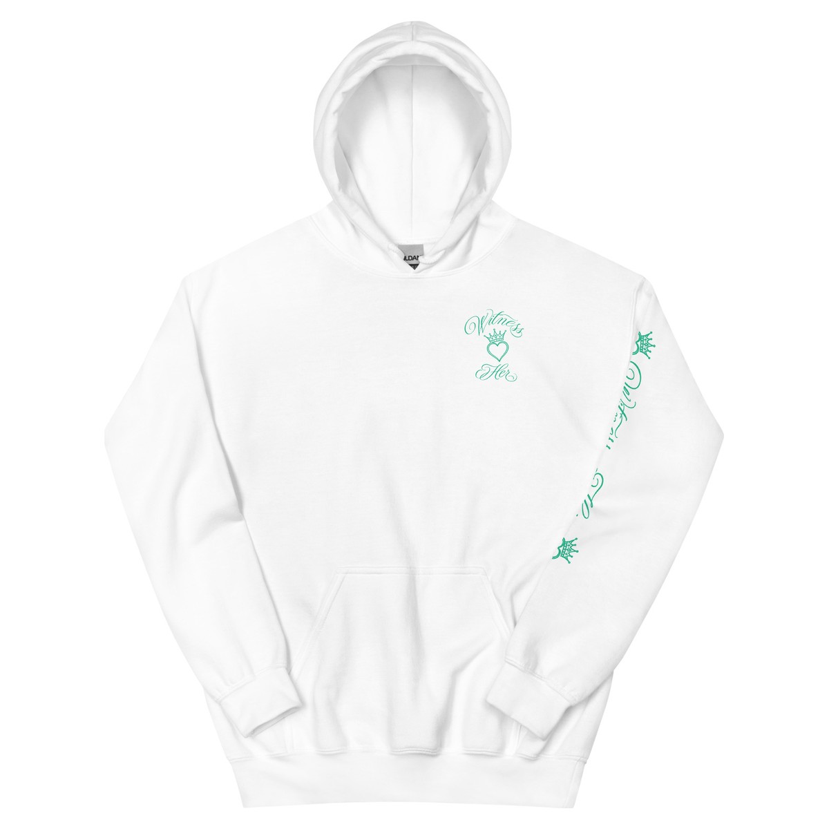 Witness Her — Whittier Hoodie (Black) — White / Mint