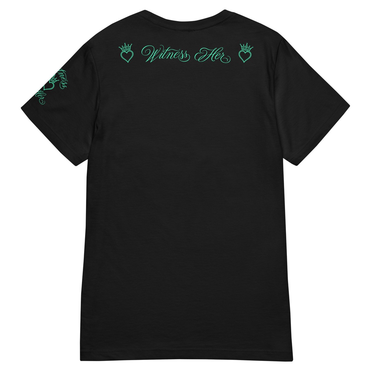 Witness Her — Whittier Women’s Tee (Black) — Black / Mint