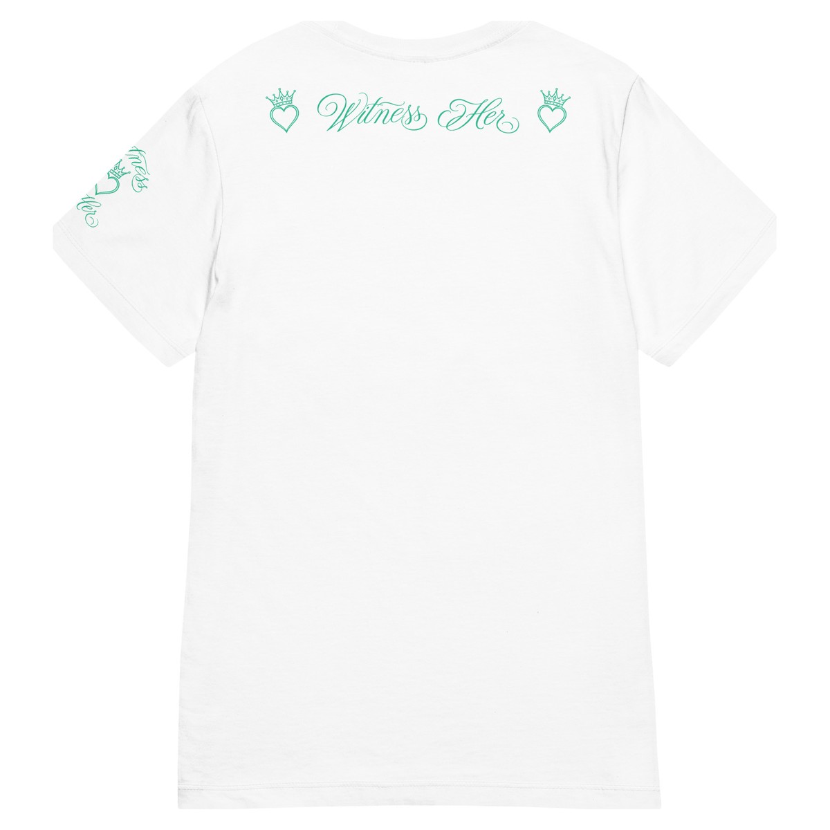 Witness Her — Whittier Women’s Tee (Black) — White / Mint