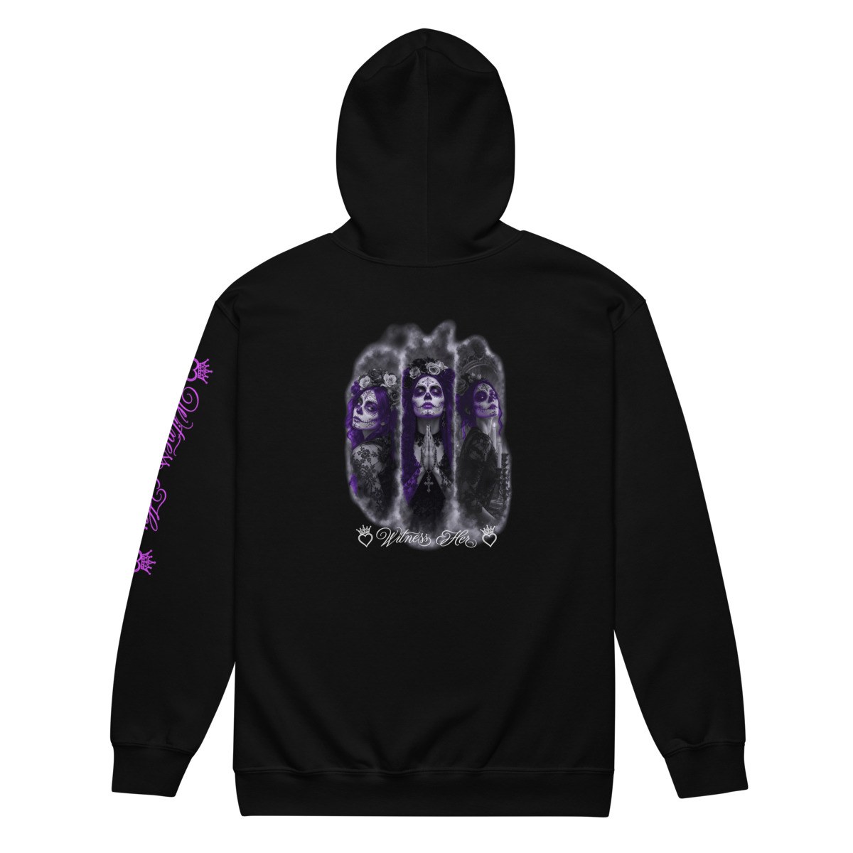 Witness Her — Zip Hoodie (Black) — Black